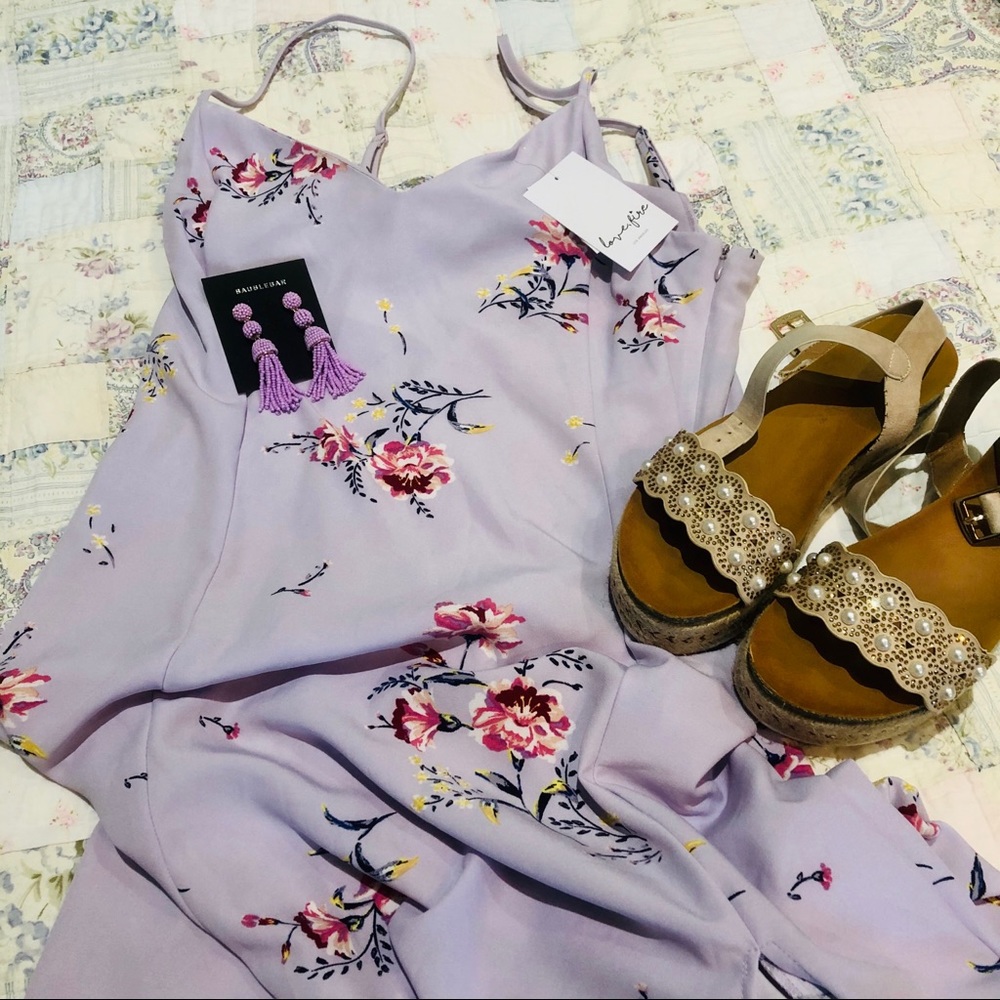 Love Fire Maxi Cami Dress NWT